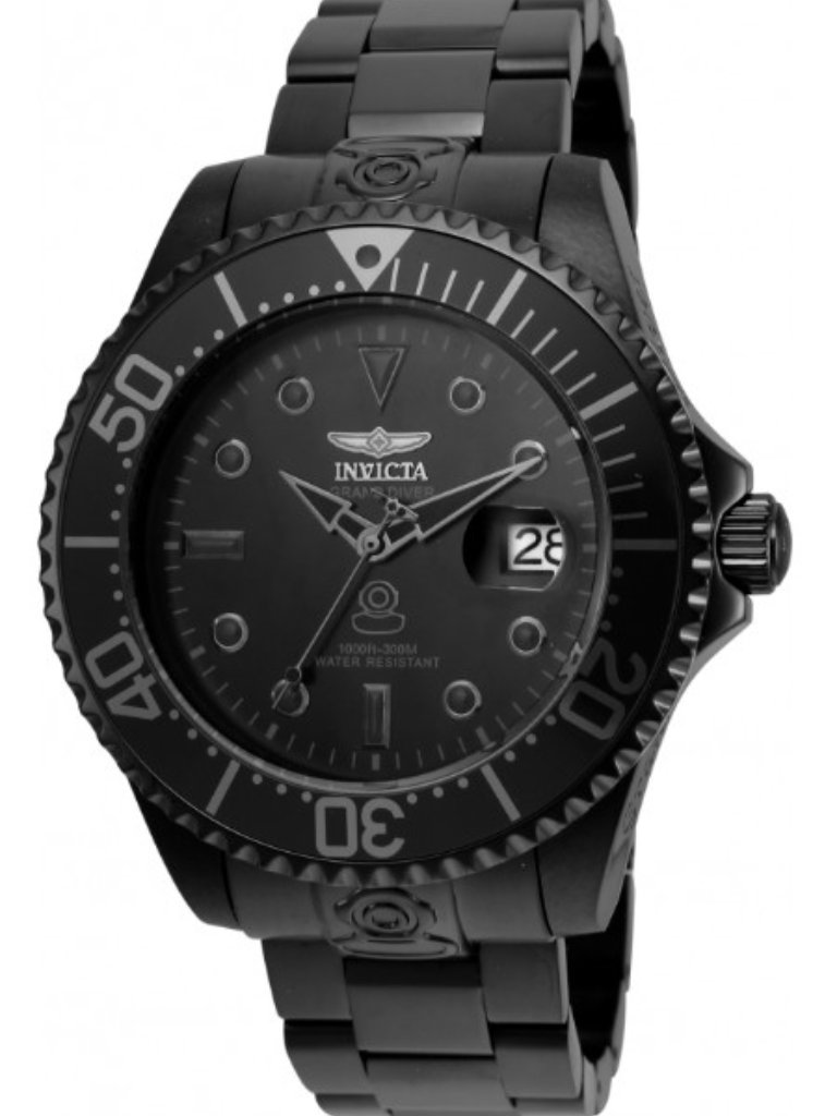 Invicta Grand Diver 47mm Automatic Nh35a Men's Watch - All Black - 21869 - Nice!